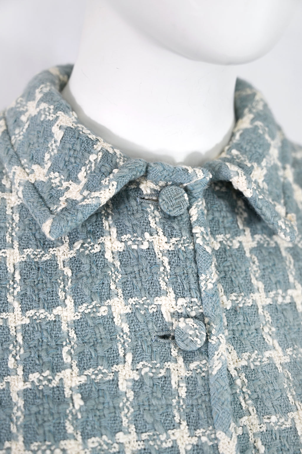 Valentino Blue Wool Checked Suit