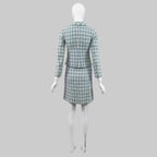 Valentino Blue Wool Checked Suit