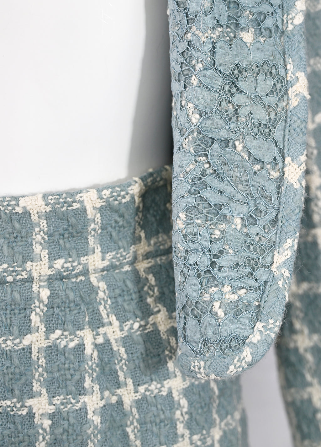 Valentino Blue Wool Checked Suit