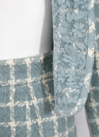 Valentino Blue Wool Checked Suit