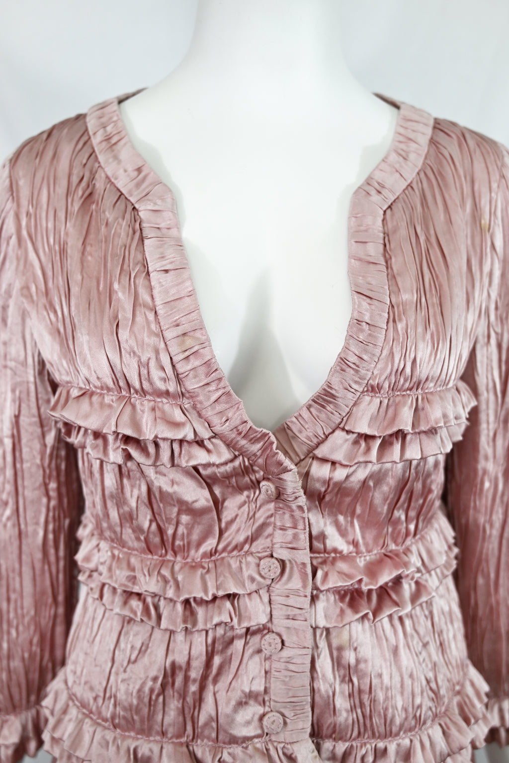 Valentino SS 2007 Pink Satin Skirt Set