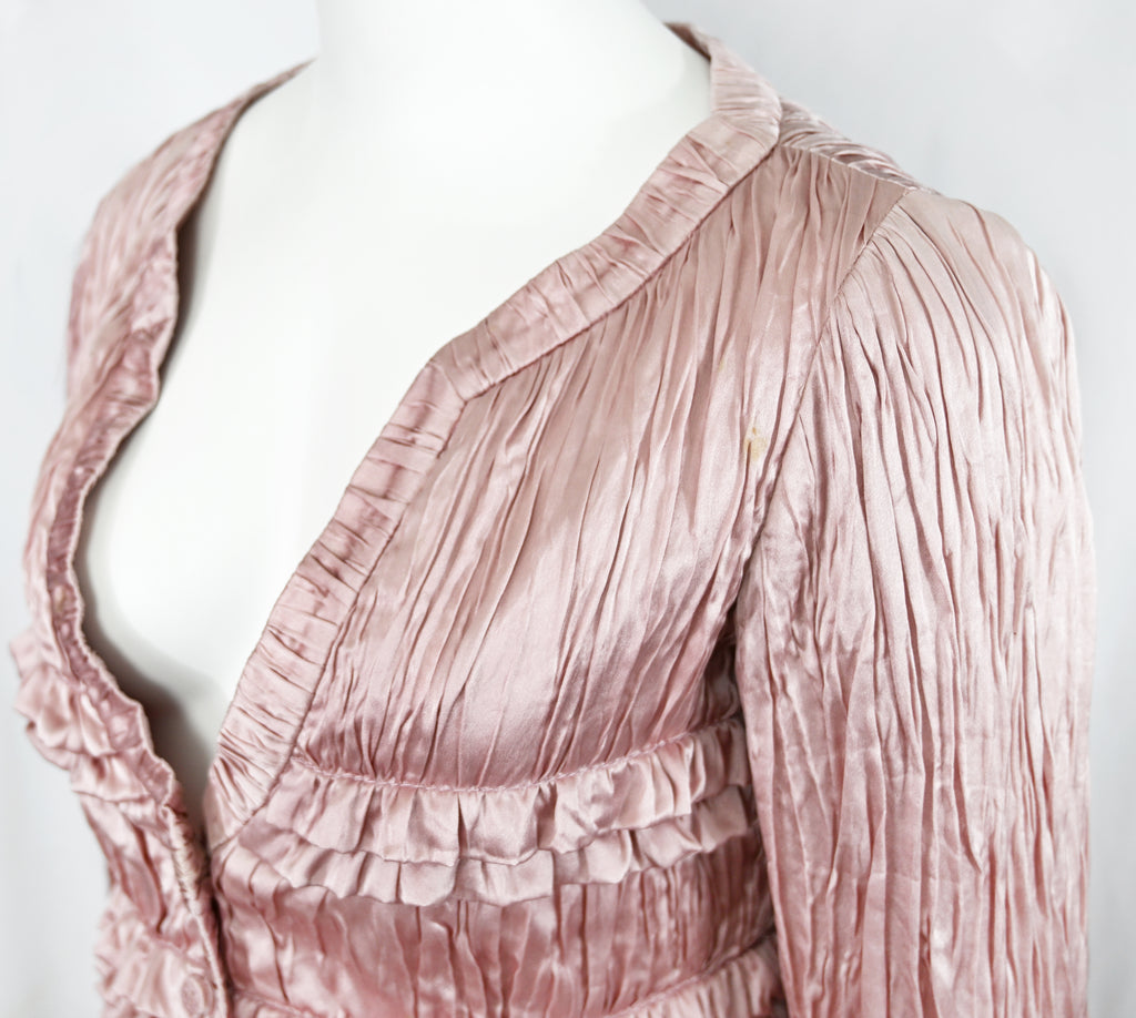 Valentino SS 2007 Pink Satin Skirt Set