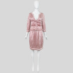 Valentino SS 2007 Pink Satin Skirt Set