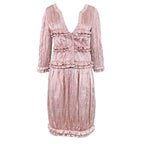 Valentino SS 2007 Pink Satin Skirt Set
