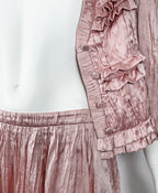 Valentino SS 2007 Pink Satin Skirt Set