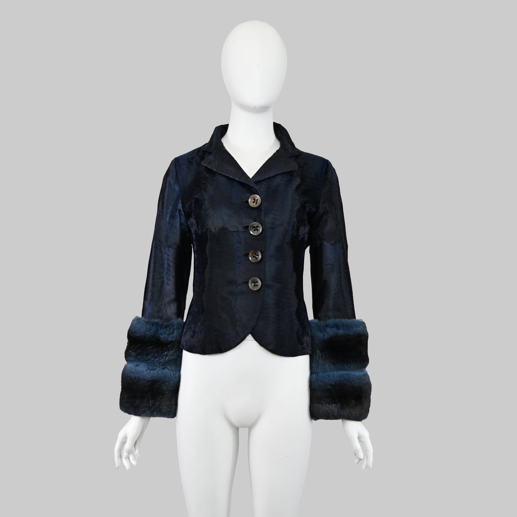 Valentino Broadtail Fur Chinchilla Jacket