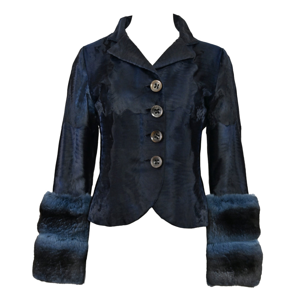 Valentino Broadtail Fur Chinchilla Jacket