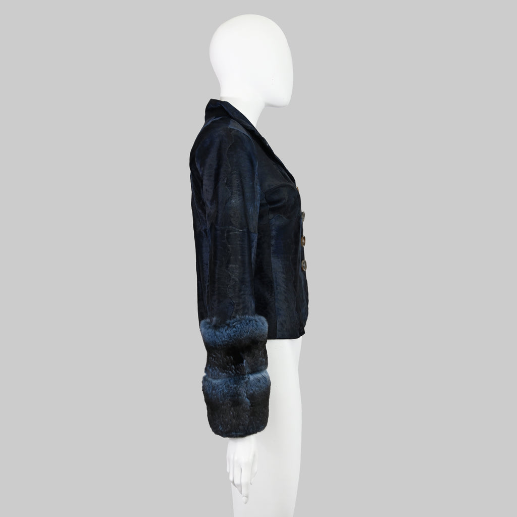 Valentino Broadtail Fur Chinchilla Jacket