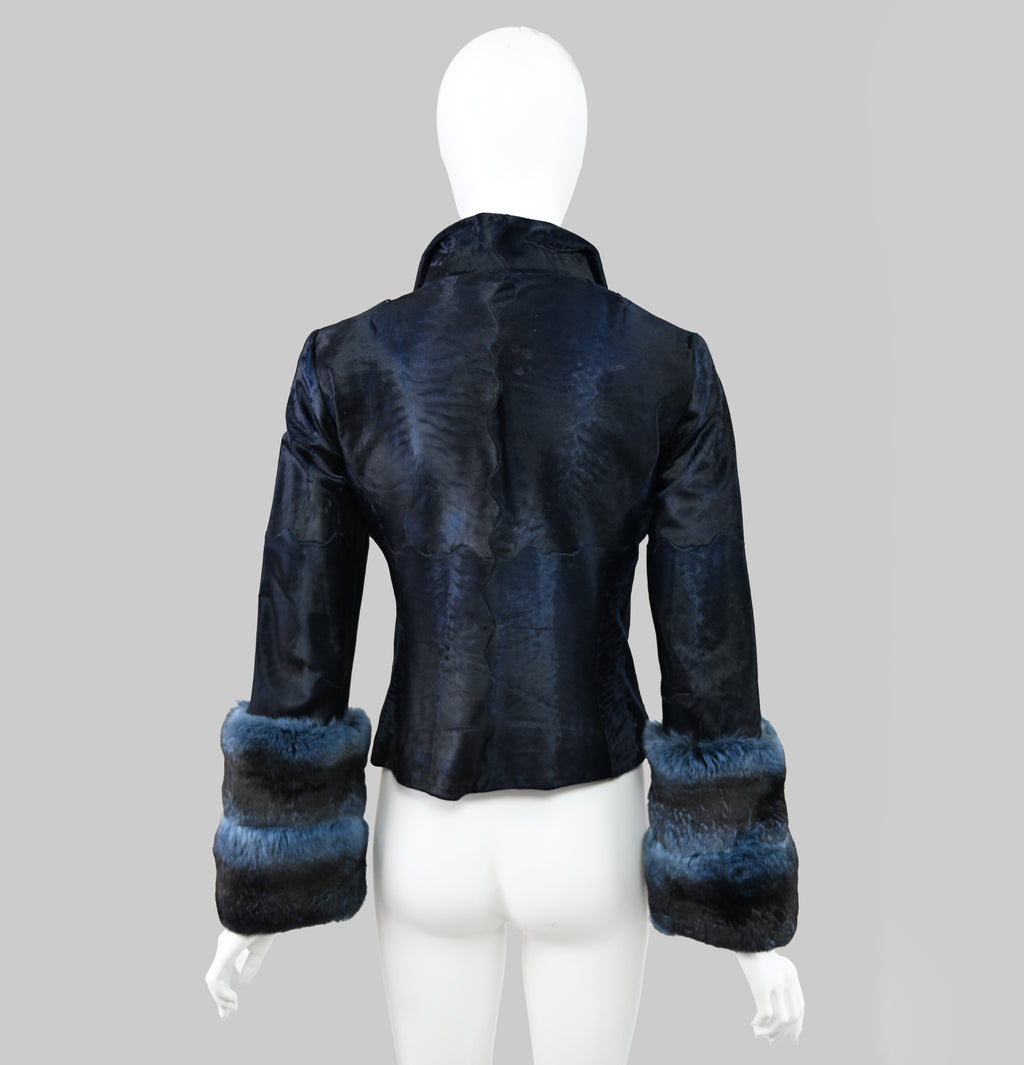 Valentino Broadtail Fur Chinchilla Jacket