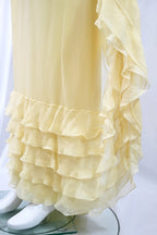 Valentino FW 2011 Yellow Chiffon Silk Ruffle Dress