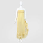 Valentino FW 2011 Yellow Chiffon Silk Ruffle Dress