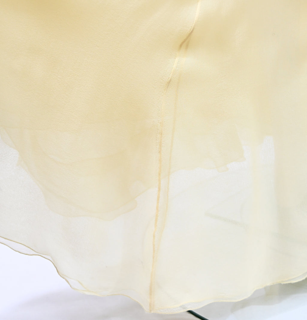 Valentino FW 2011 Yellow Chiffon Silk Ruffle Dress