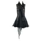 Olivier Theyskens Organza Flared Dress with Long Sash