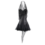 Olivier Theyskens Organza Flared Dress with Long Sash