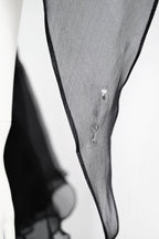 Olivier Theyskens Organza Flared Dress with Long Sash