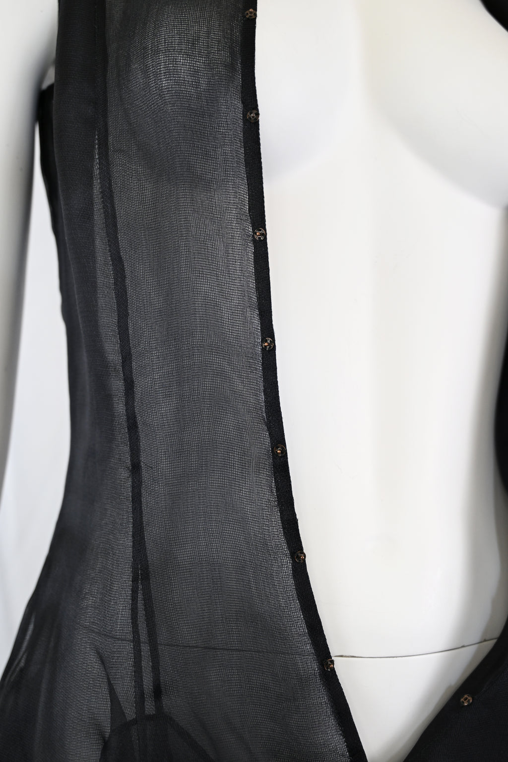Olivier Theyskens Organza Flared Dress with Long Sash