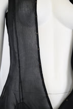 Olivier Theyskens Organza Flared Dress with Long Sash