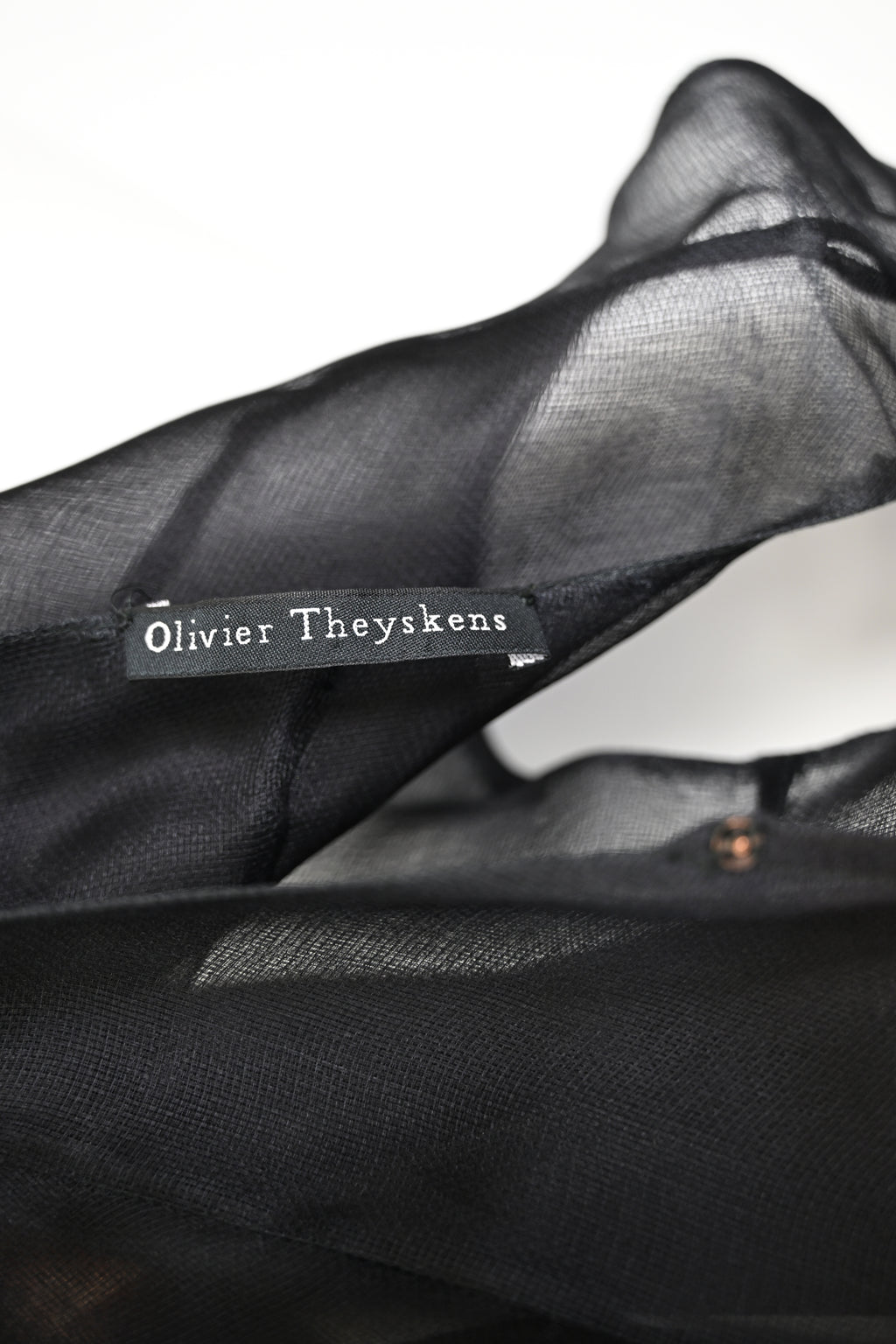 Olivier Theyskens Organza Flared Dress with Long Sash