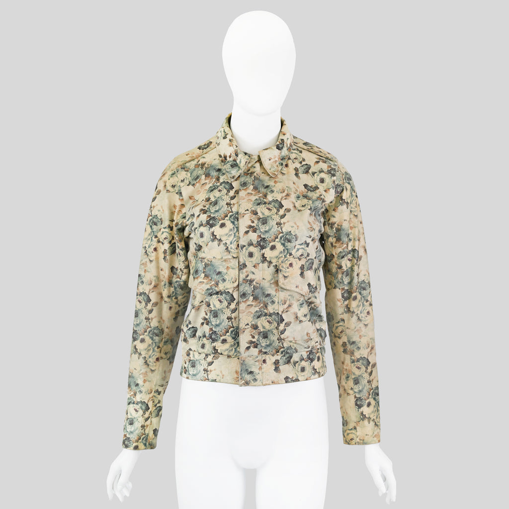 Boudicca Floral Print Leather Jacket