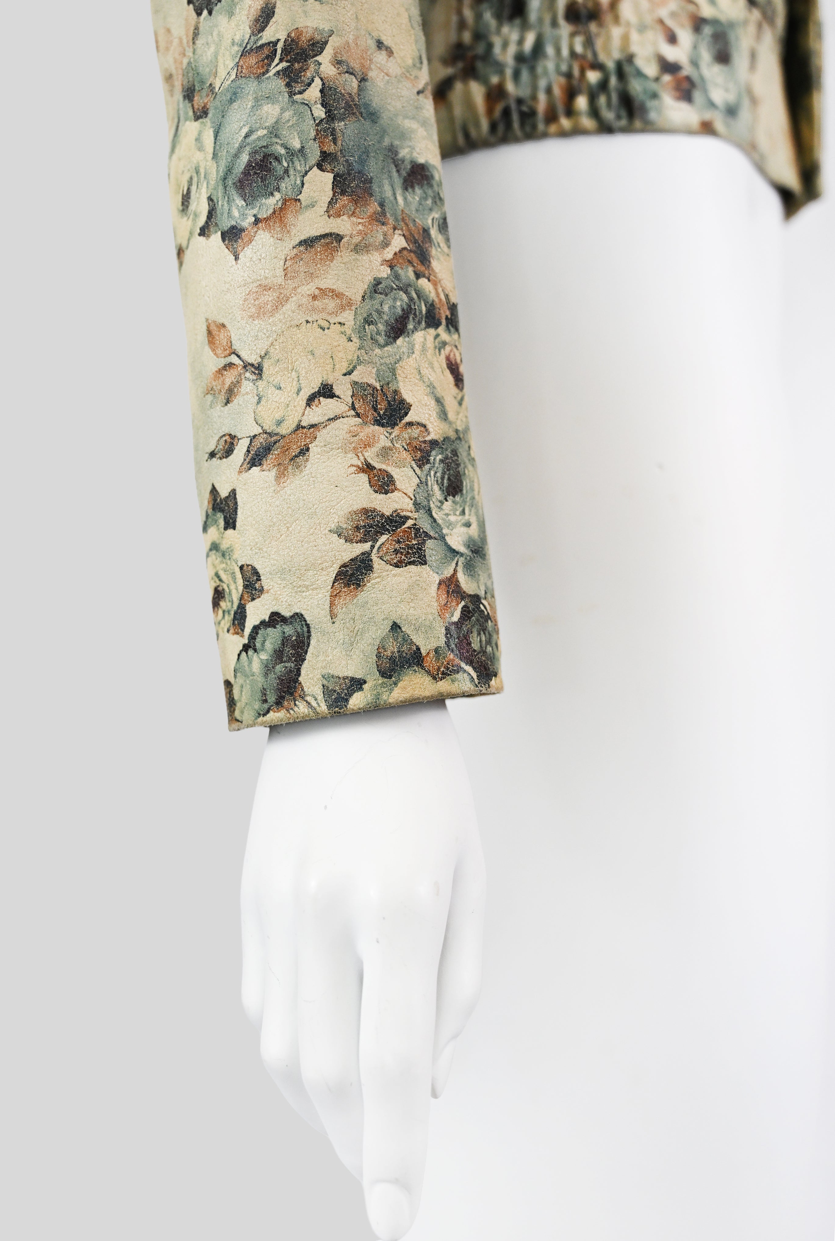 Boudicca Floral Print Leather Jacket