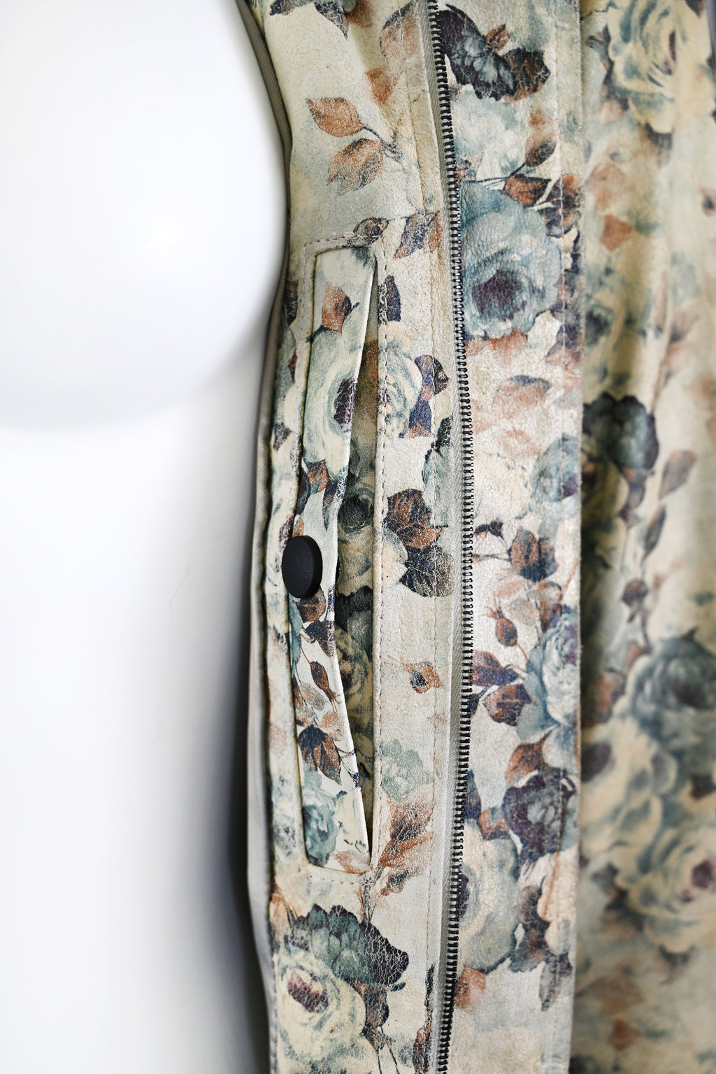 Boudicca Floral Print Leather Jacket