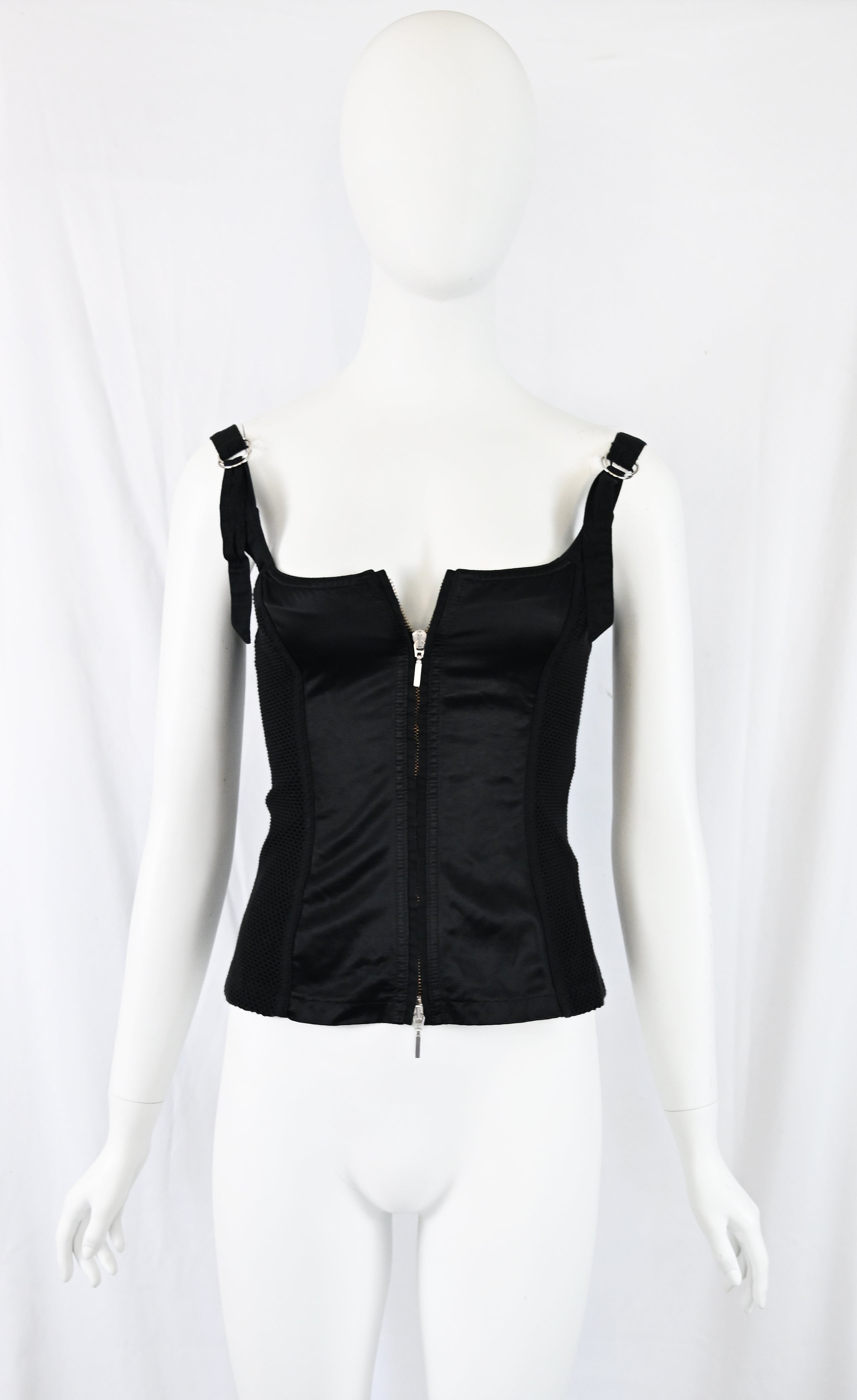 Plein Sud Jeans Satin Bustier Top