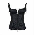 Plein Sud Jeans Satin Bustier Top