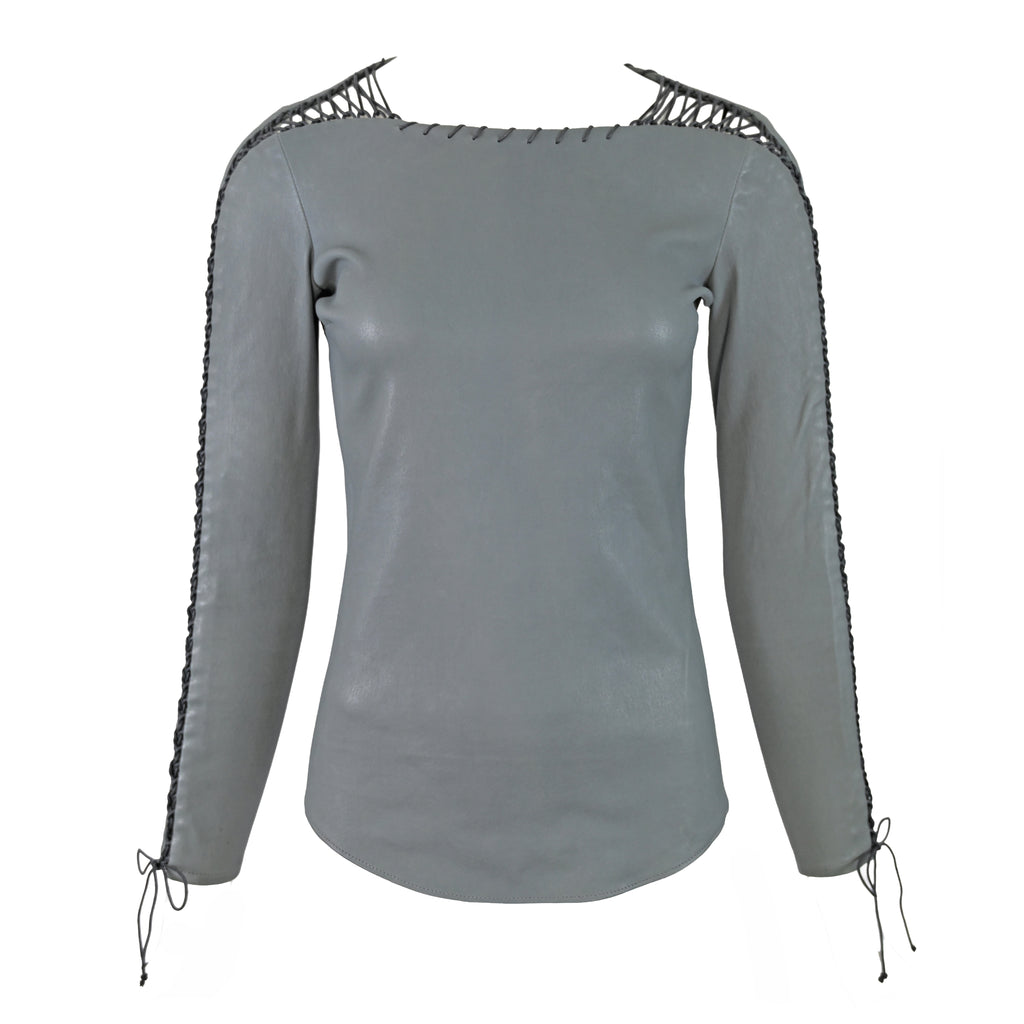 Isabel Marant SS 2014 Leather Shirt with Lacing