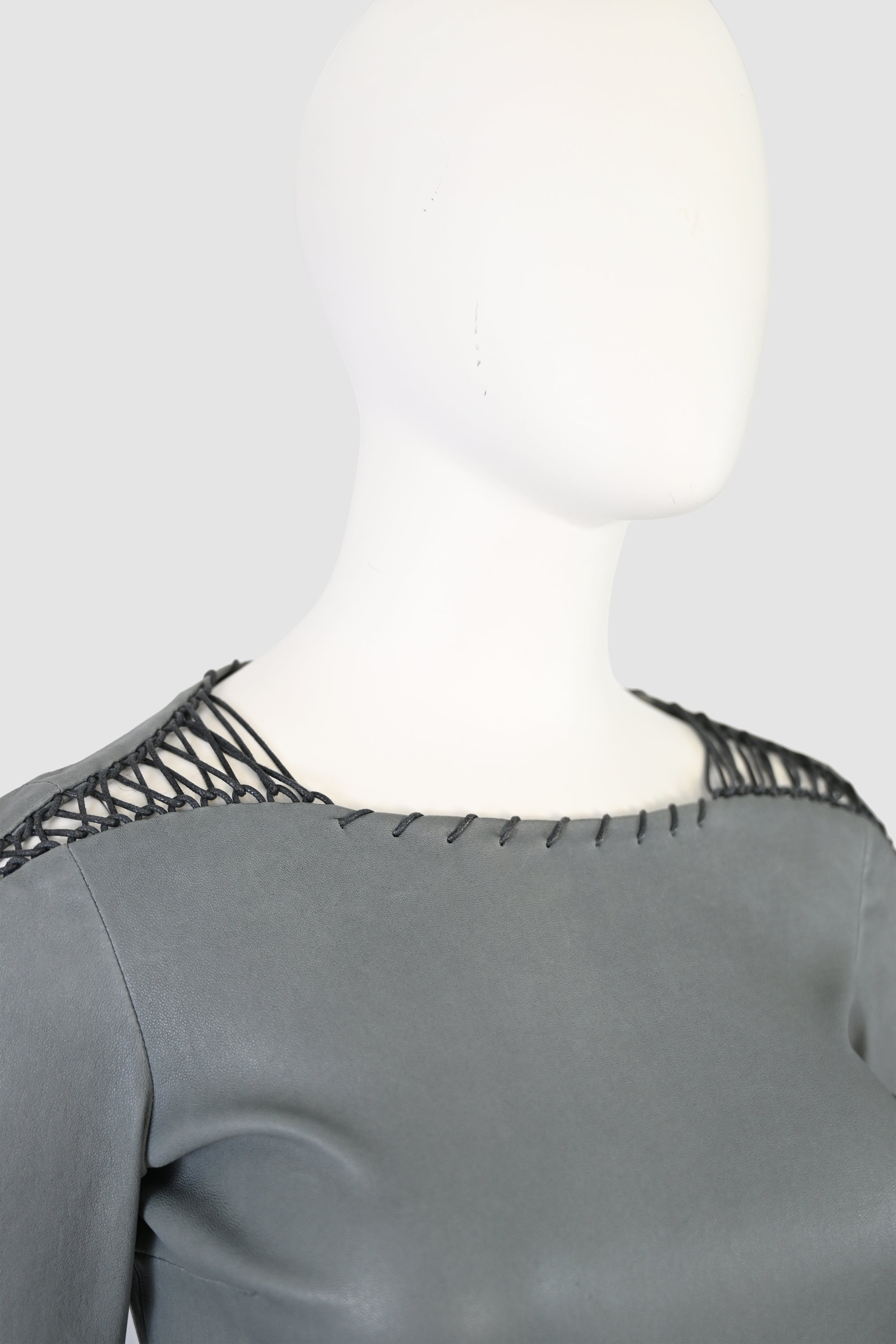 Isabel Marant SS 2014 Leather Shirt with Lacing