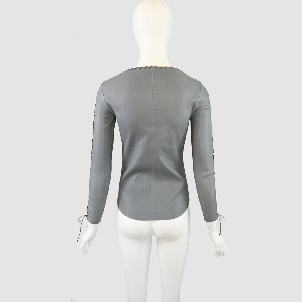 Isabel Marant SS 2014 Leather Shirt with Lacing