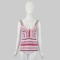 Valentino R.E.D Striped Bustier Top