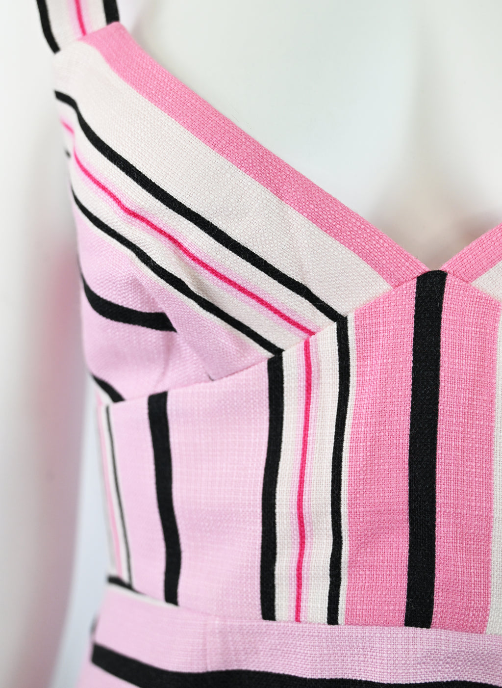 Valentino R.E.D Striped Bustier Top