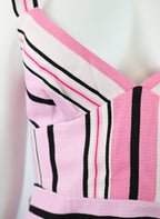 Valentino R.E.D Striped Bustier Top