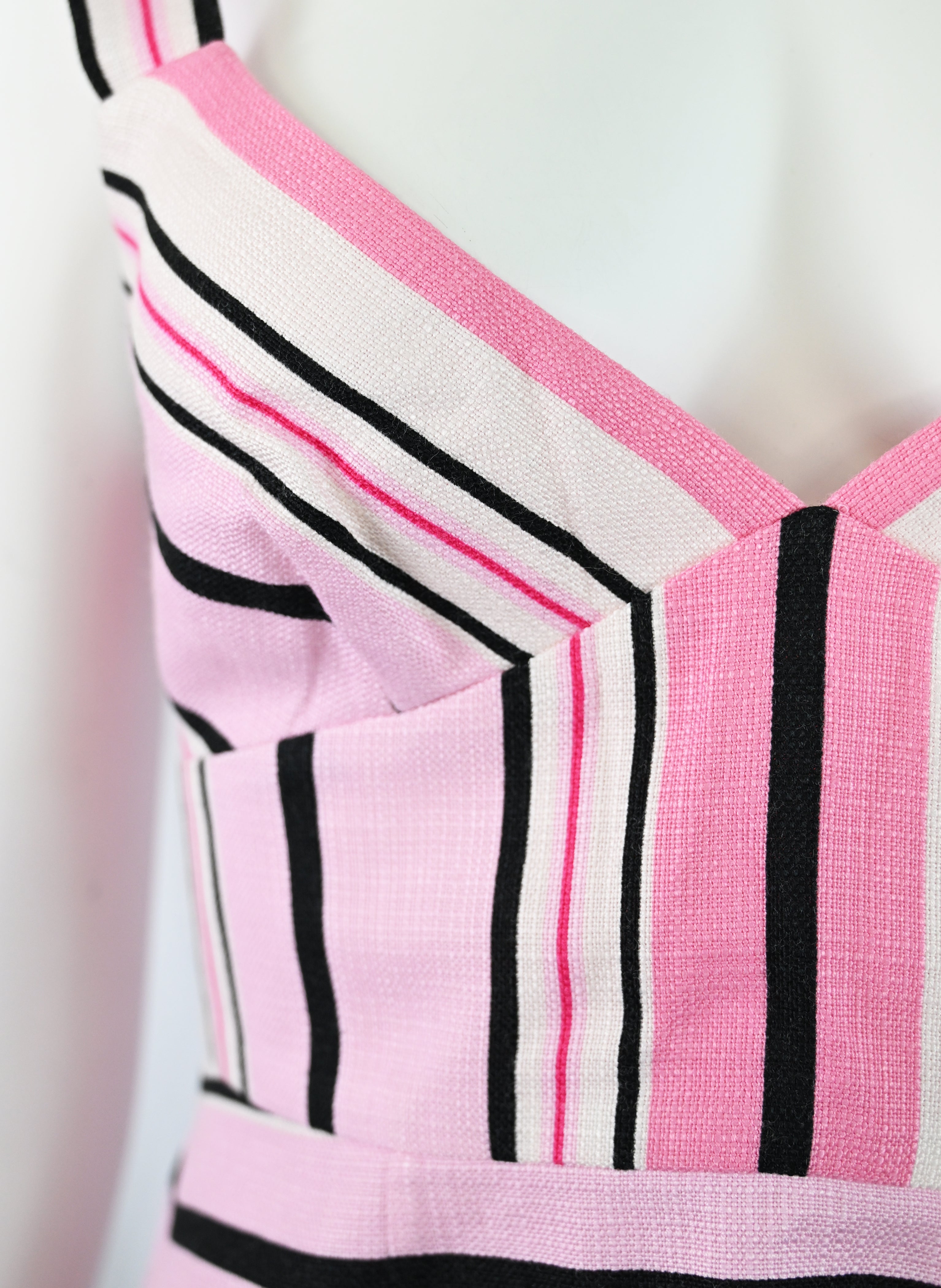 Valentino R.E.D Striped Bustier Top
