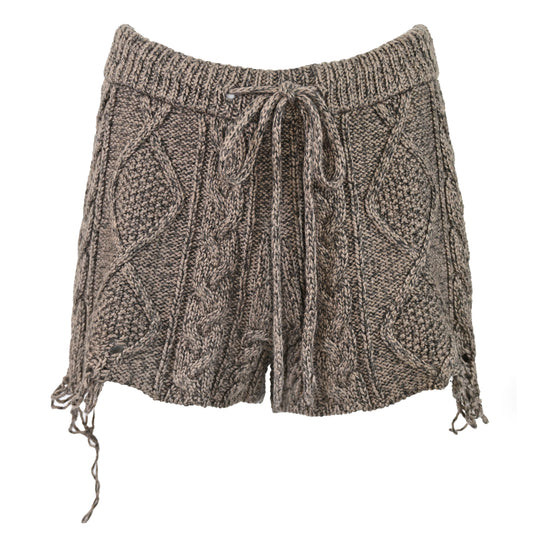Mihara Yasuhiro Distressed Knit Shorts