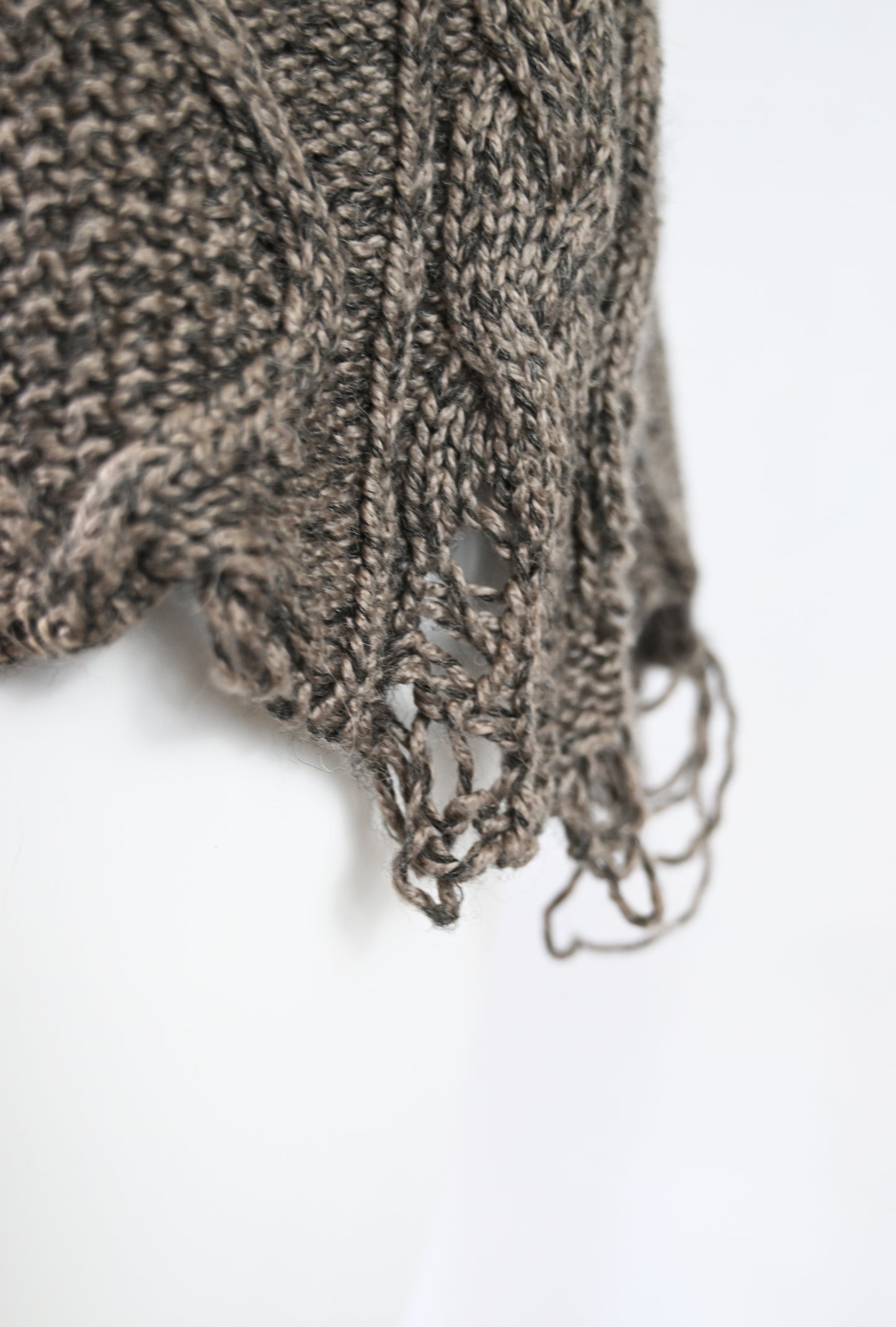 Mihara Yasuhiro Distressed Knit Shorts