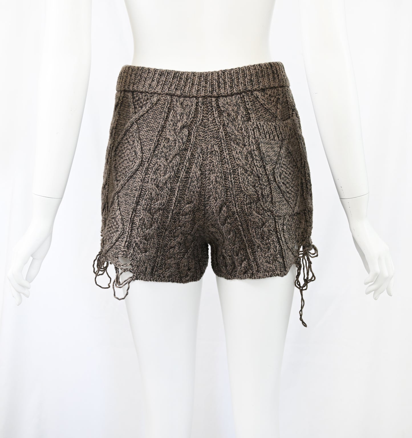 Mihara Yasuhiro Distressed Knit Shorts