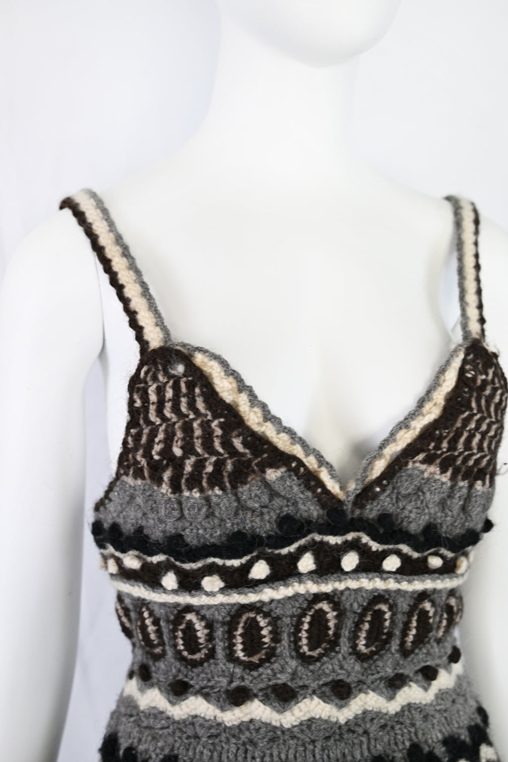 Tao Comme des Garcons 2006 Wool Knit Bustier