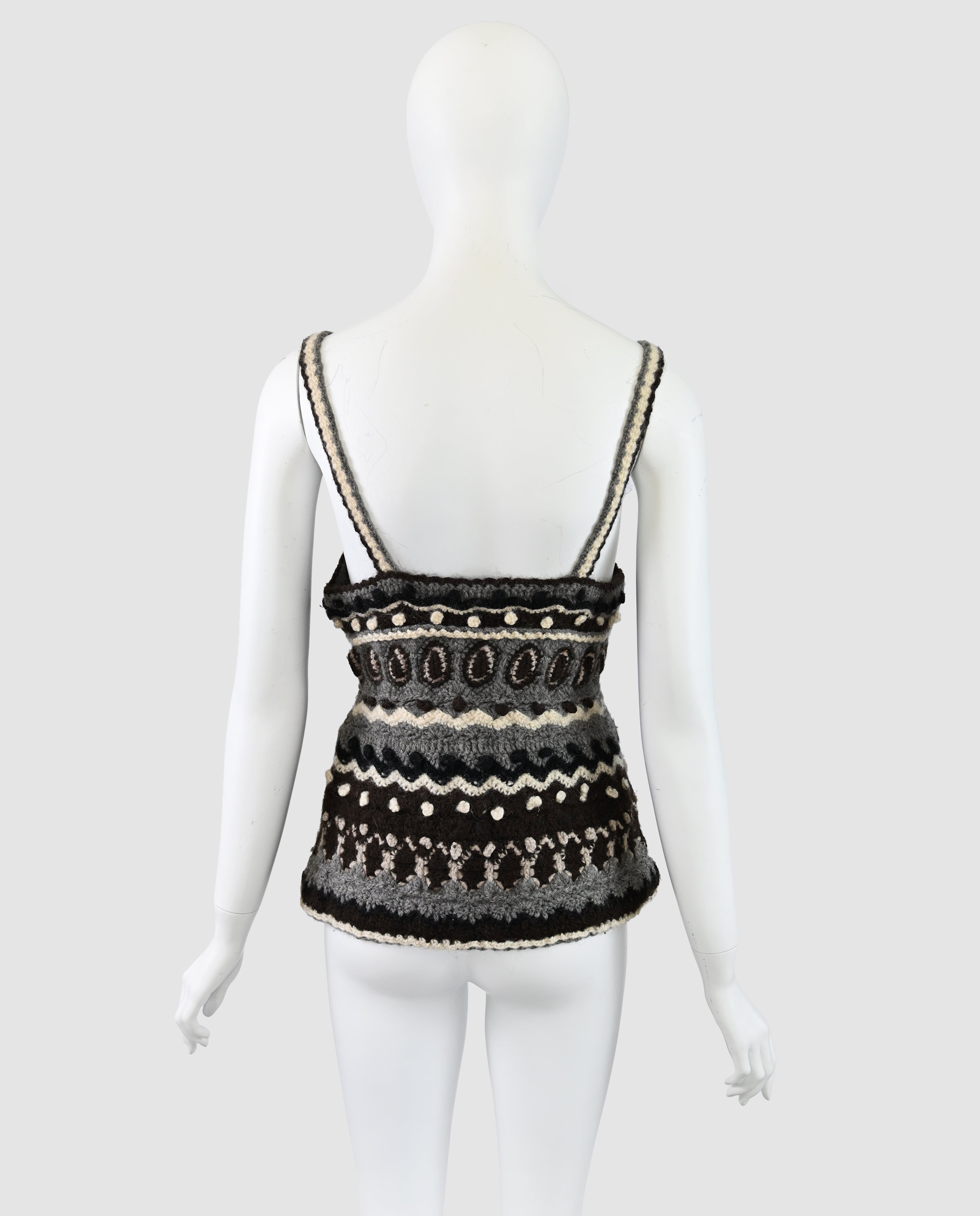 Tao Comme des Garcons 2006 Wool Knit Bustier