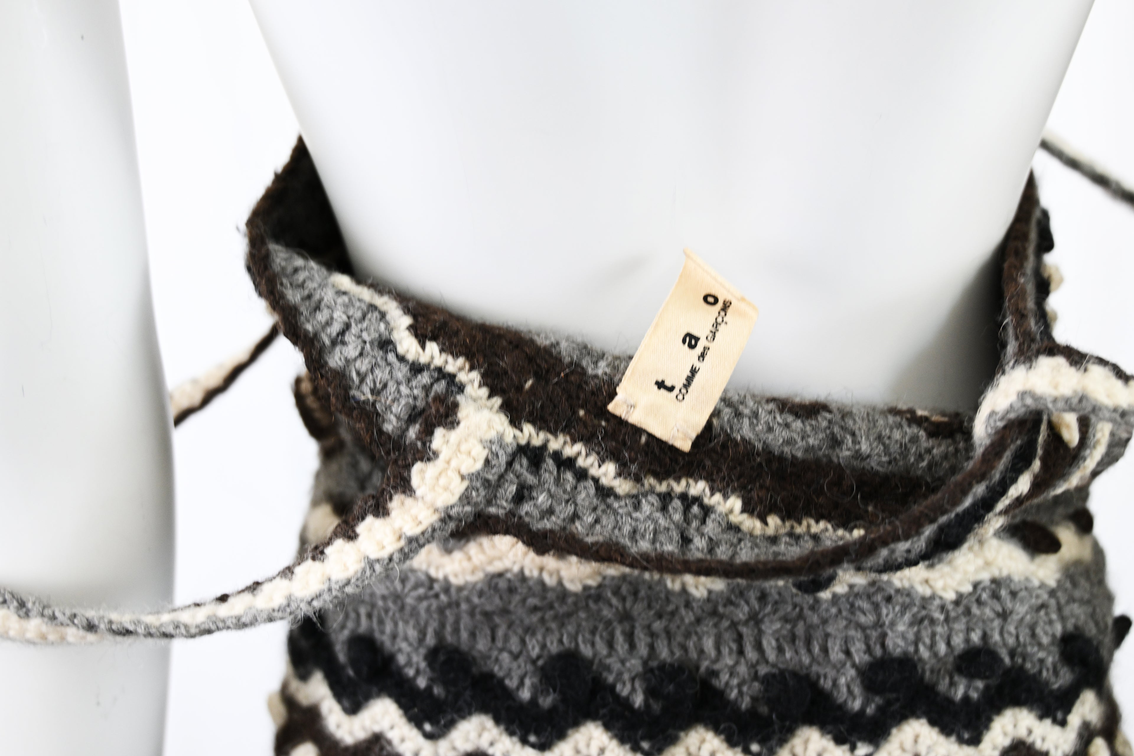 Tao Comme des Garcons 2006 Wool Knit Bustier