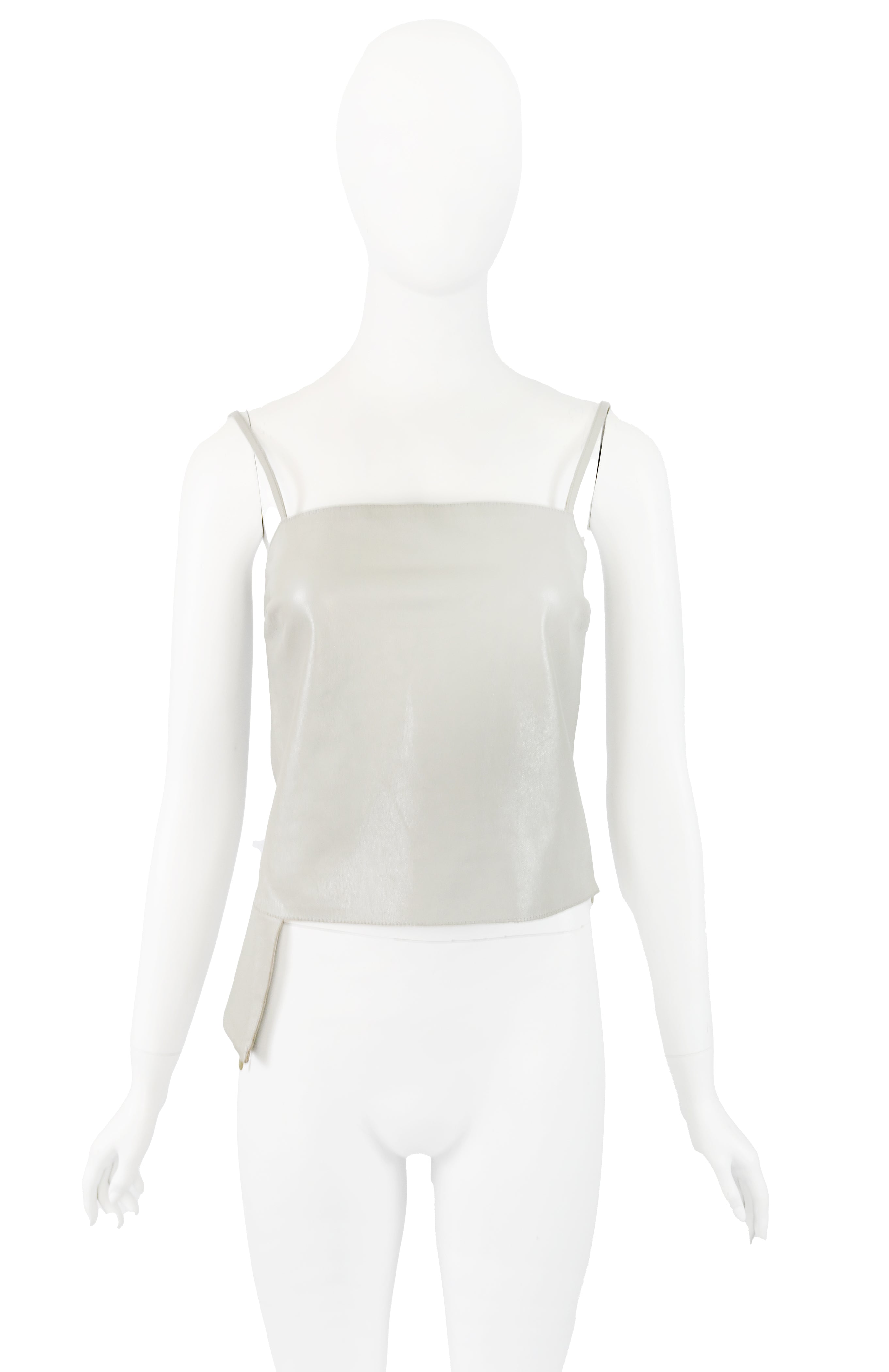 Costume National Leather Tank with Pocket