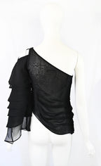 Paablo Nevada One Sleeve Tiered Blouse