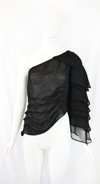 Paablo Nevada One Sleeve Tiered Blouse