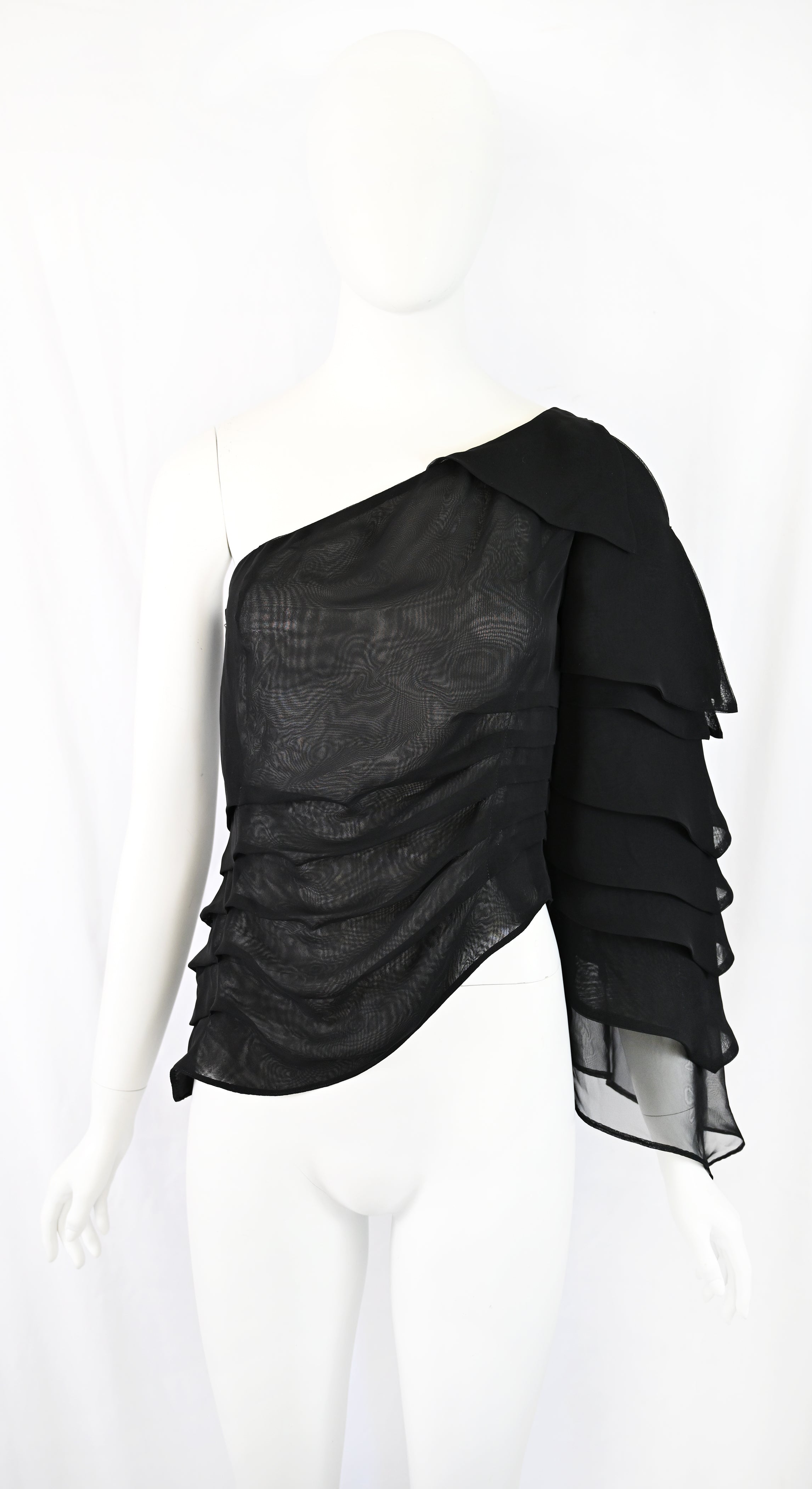 Paablo Nevada One Sleeve Tiered Blouse