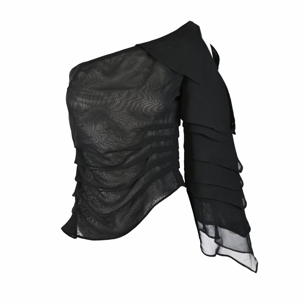 Paablo Nevada One Sleeve Tiered Blouse