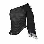 Paablo Nevada One Sleeve Tiered Blouse