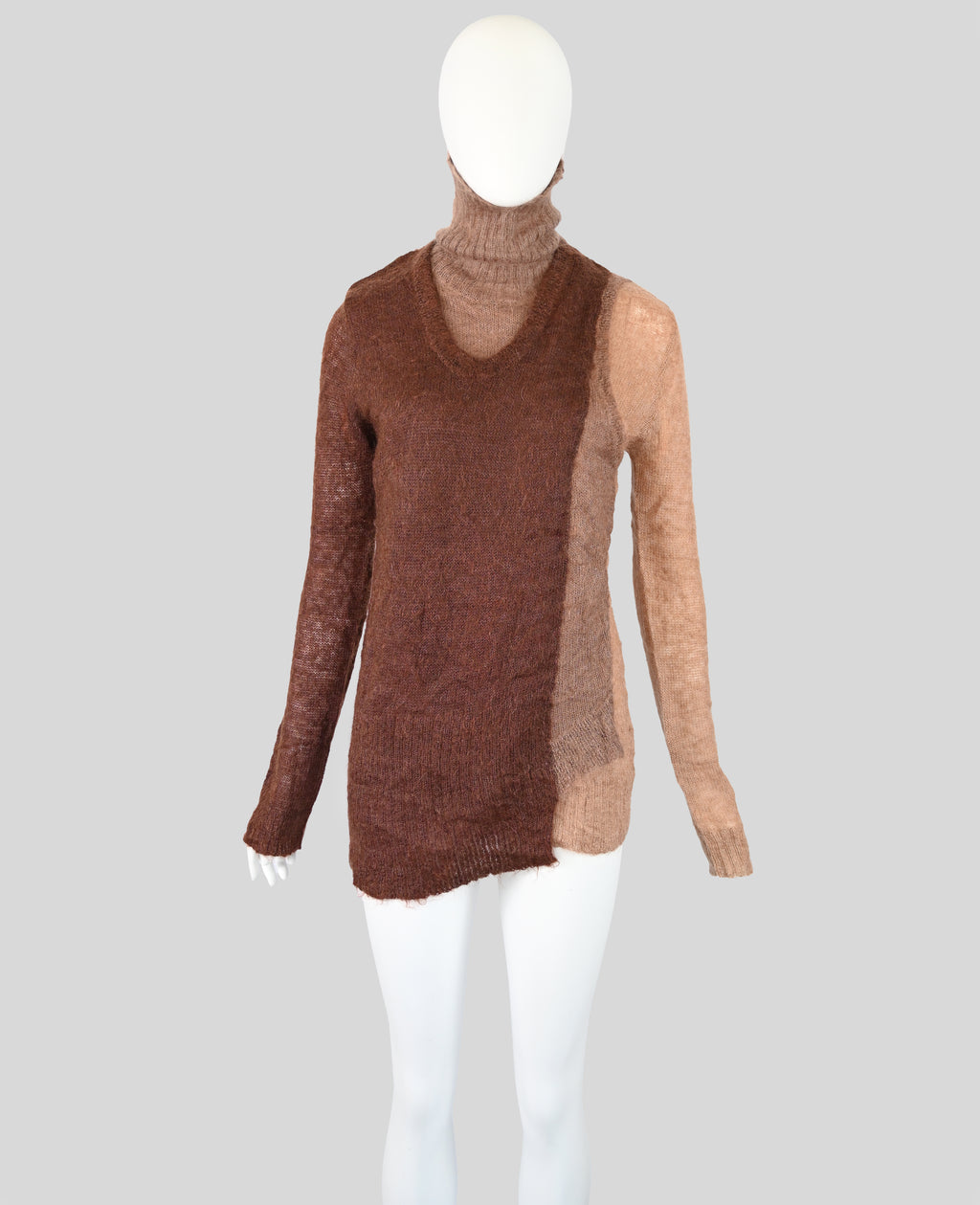 Triptych Mohair Asymmetric Layered Sweater