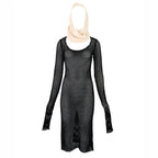 Jean Colonna 2000 Knit Dress with Scarf
