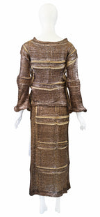 Yoshiki Hishinuma Runway Metallic Lurex Skirt Set