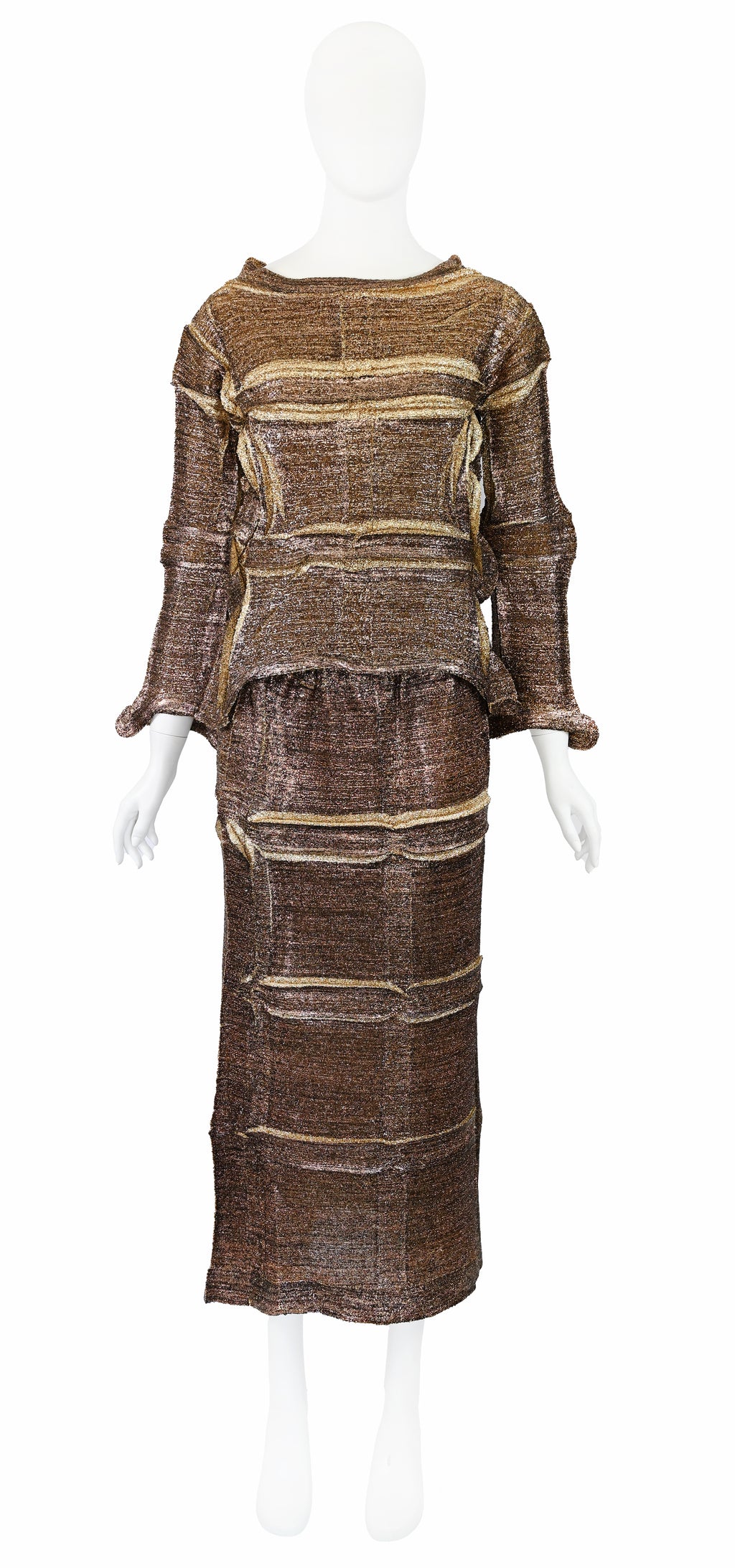 Yoshiki Hishinuma Runway Metallic Lurex Skirt Set